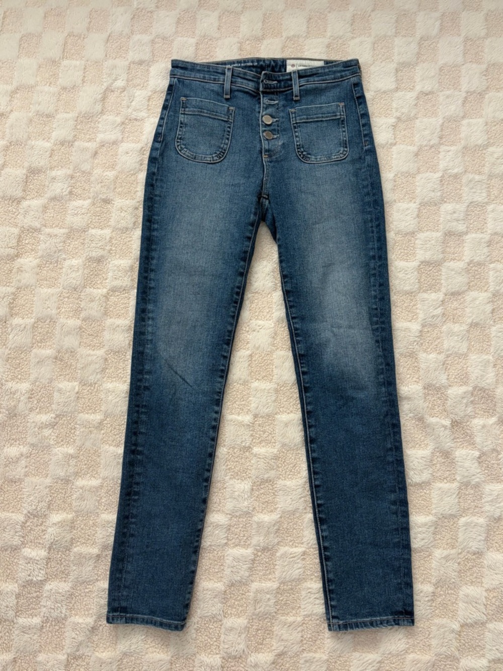Anthropologie Vintage Stevie Ankle Button Up Jeans